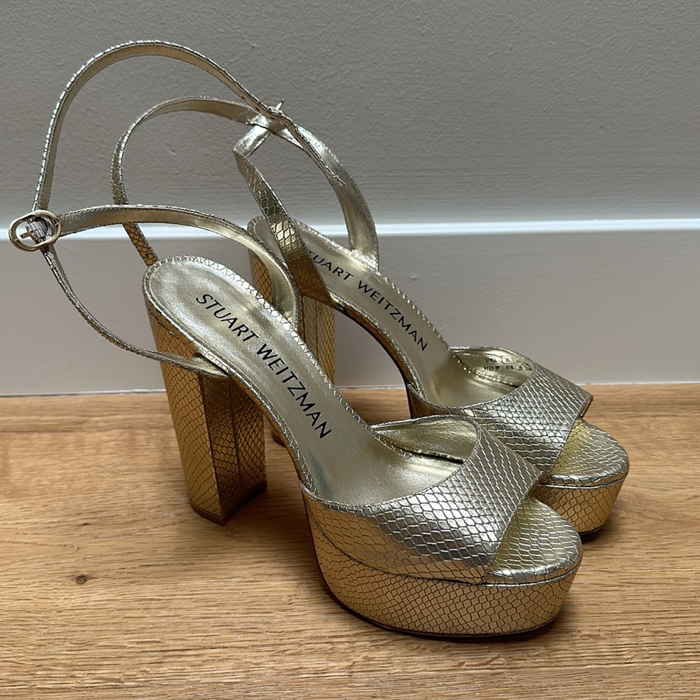 Stuart Weitzman Ryder II Platform Heels 8.5 - Picture 2 of 6